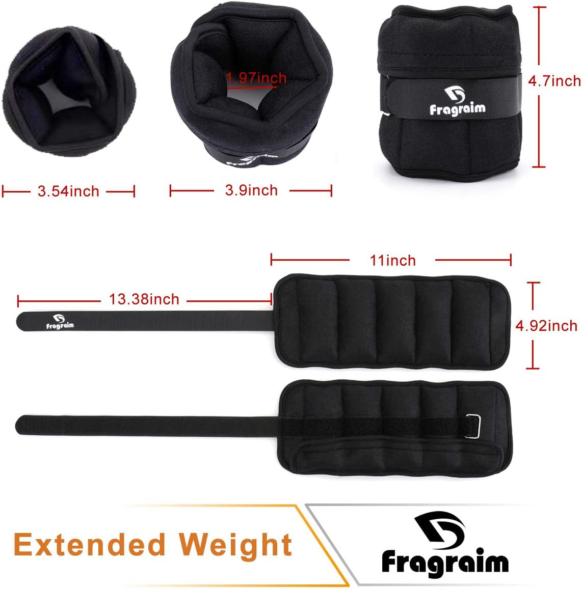 Adjustable Ankle Weights 1-3/4/5/6/8/10/12/15/20 LBS Pair with Removable Weight for Jogging, Gymnastics, Aerobics, Physical Therapy